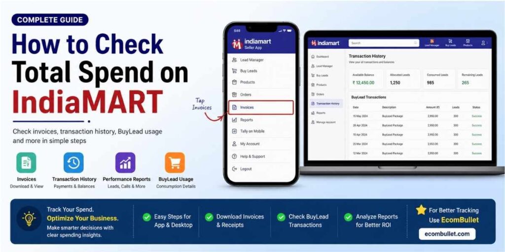 Check Total Spend on IndiaMART