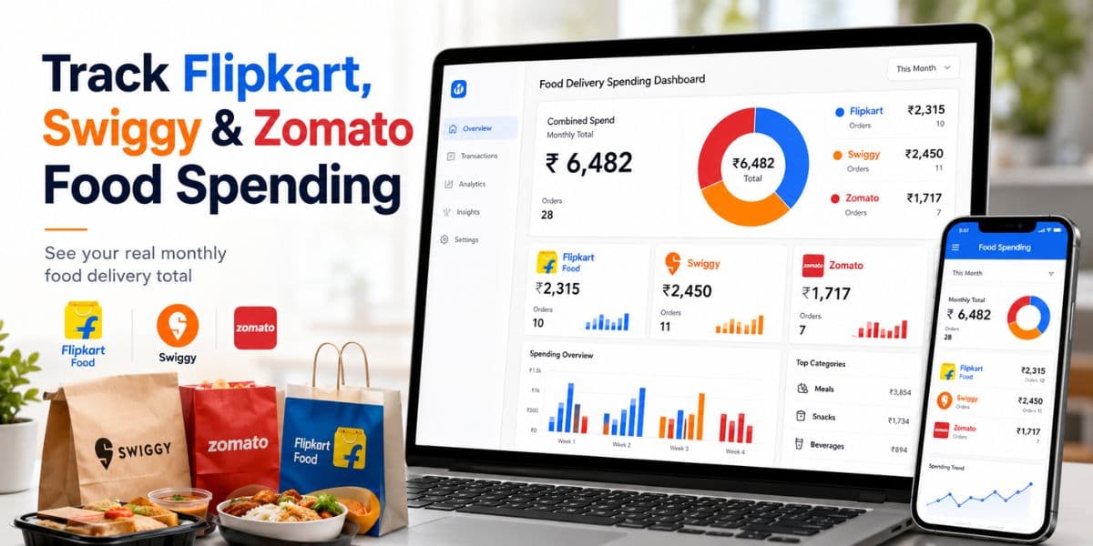 Flipkart Food Delivery Spending Tracker With Swiggy & Zomato