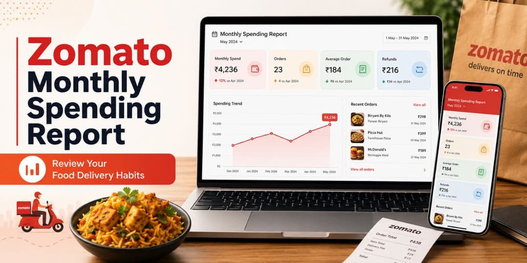 Zomato Monthly Spending Report