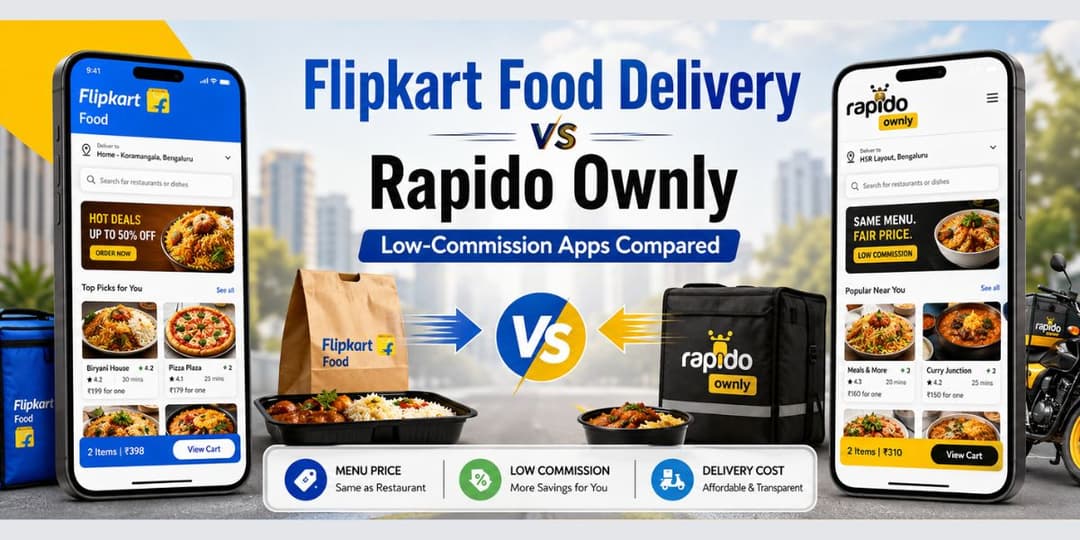 Flipkart Vs Rapido Ownly Food Delivery Compared