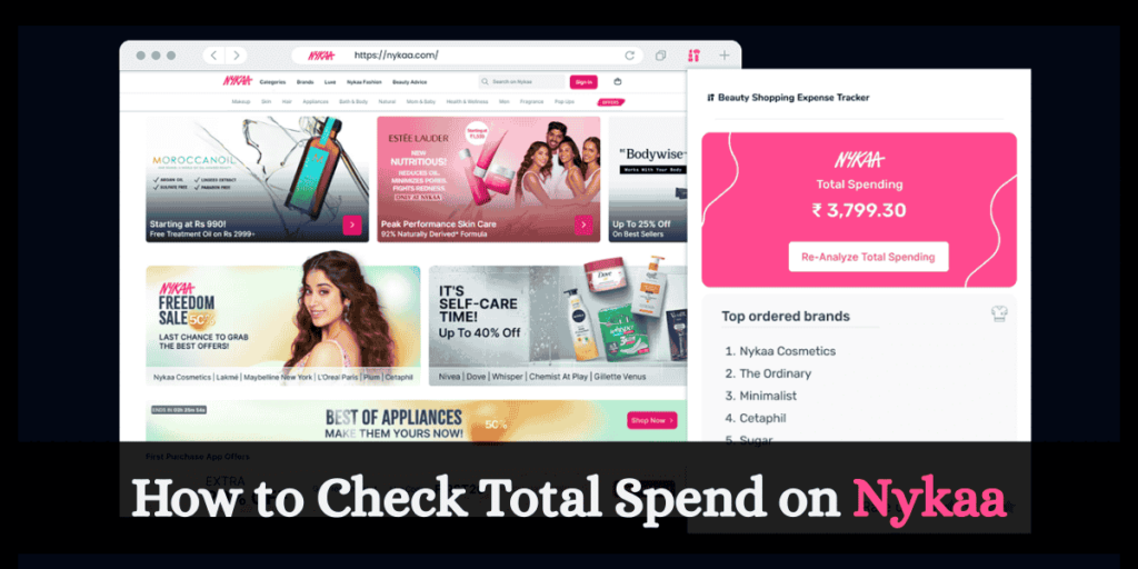How to Check Total Spend on Nykaa