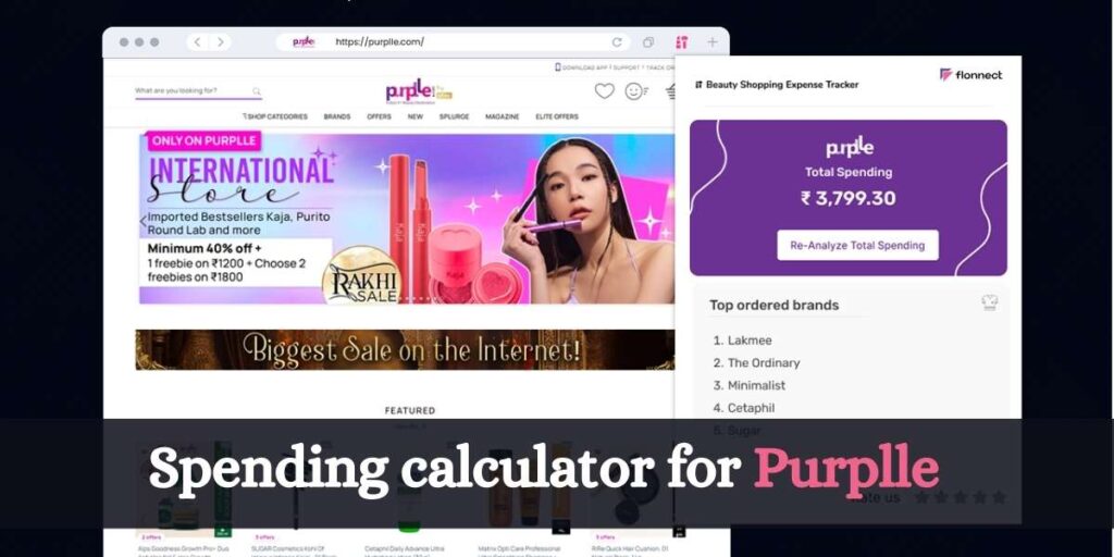 Spending calculator for Purplle